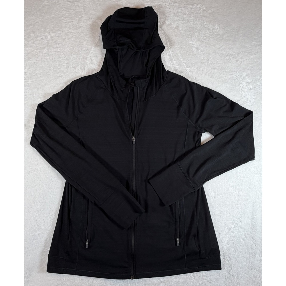 Athleta Jacket Women's Sz M Black Pacifica Illume Full Zip  Hooded